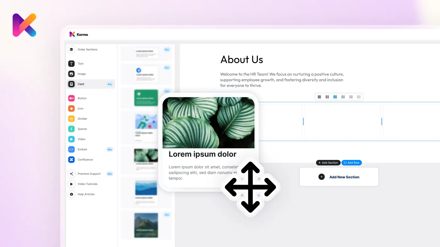 Drag-and-drop intranet building with Mantra