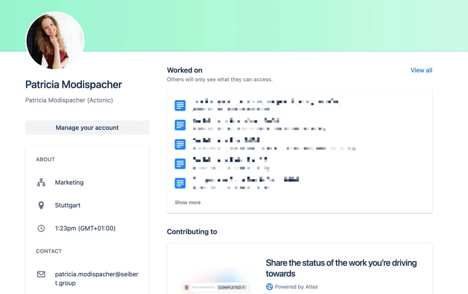 Confluence Cloud profile
