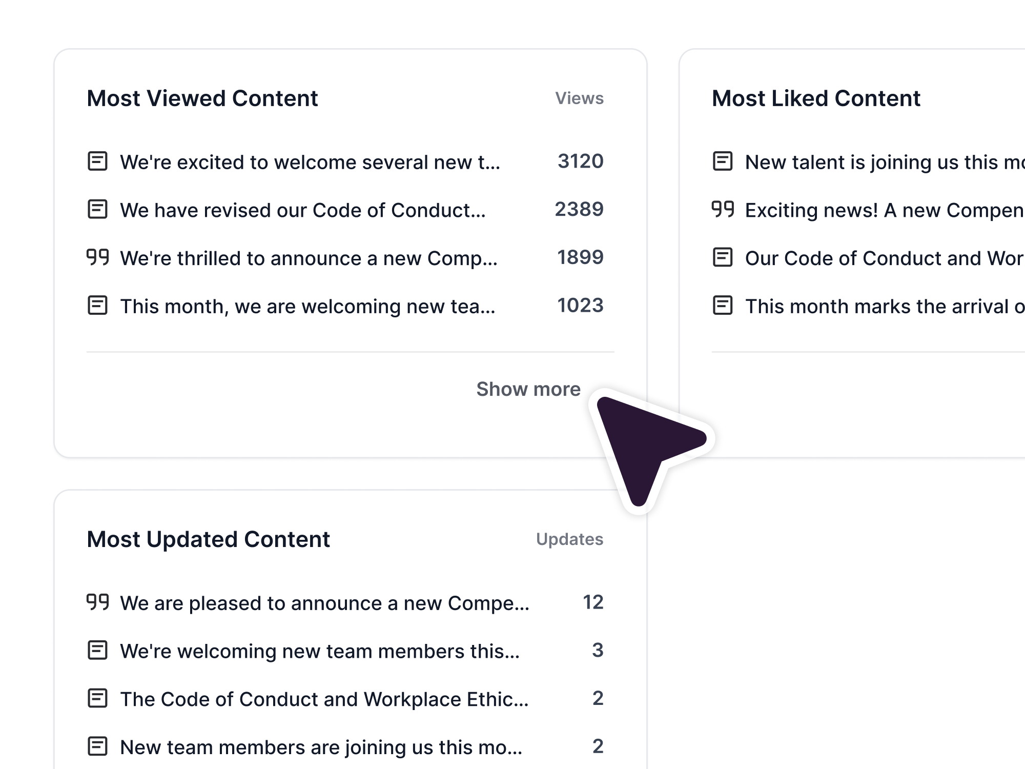 Ranking by views and engagement time