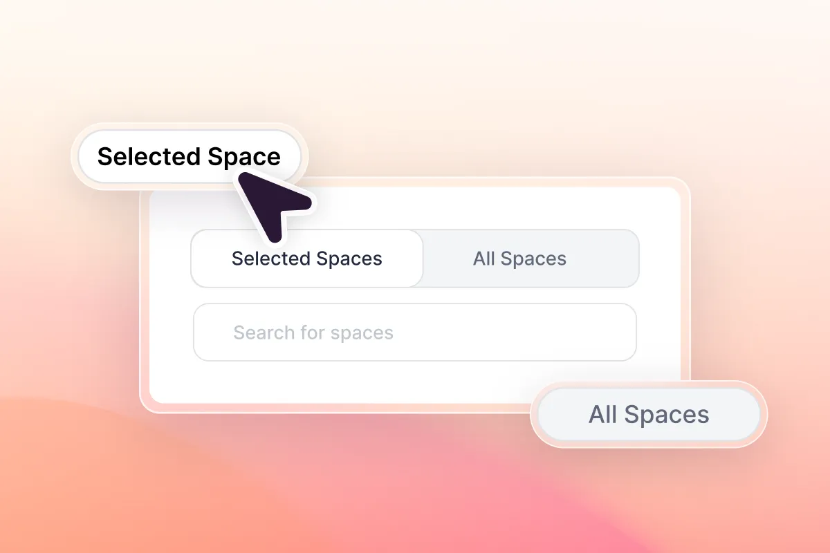 Aura Migration Hub space selection scope for Narva LaTeX Math migration with options for selected spaces or all spaces