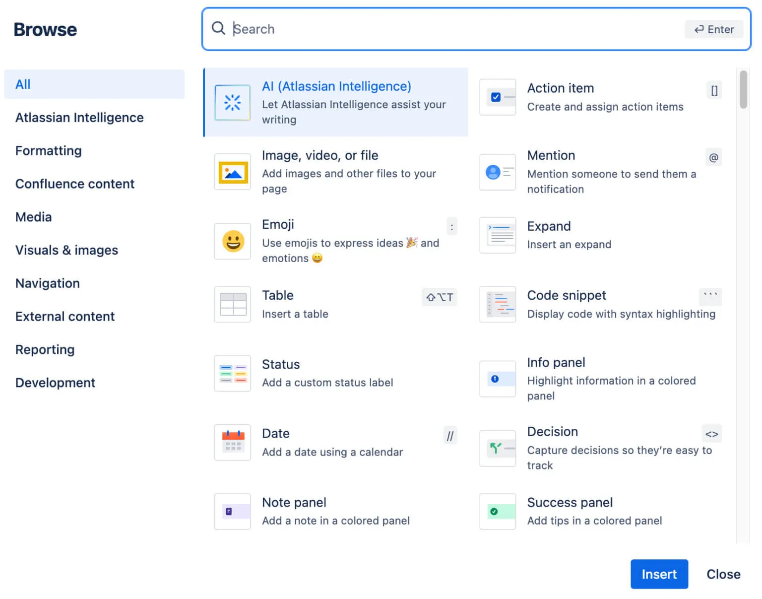 Confluence macro overview