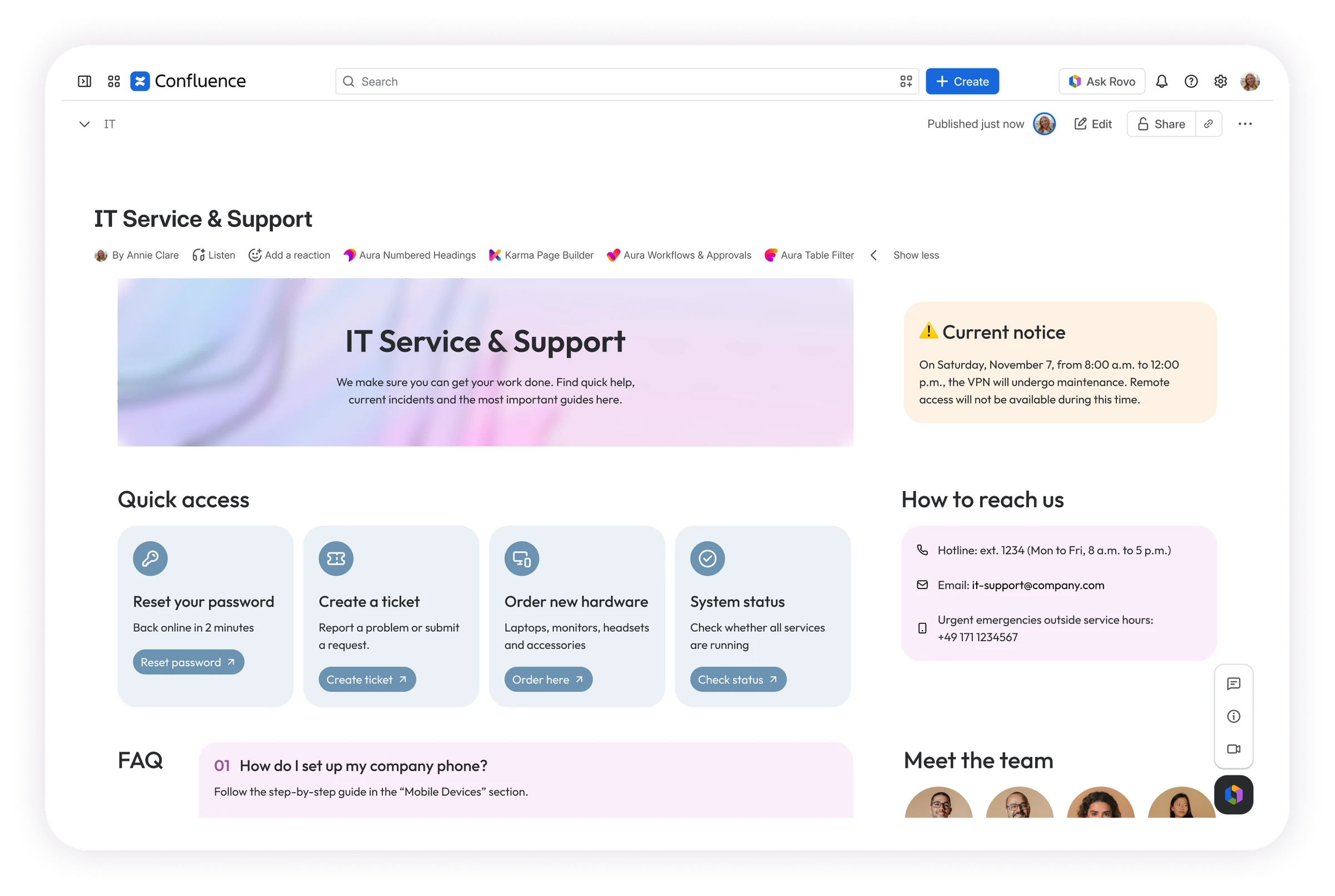 Karma in Confluence