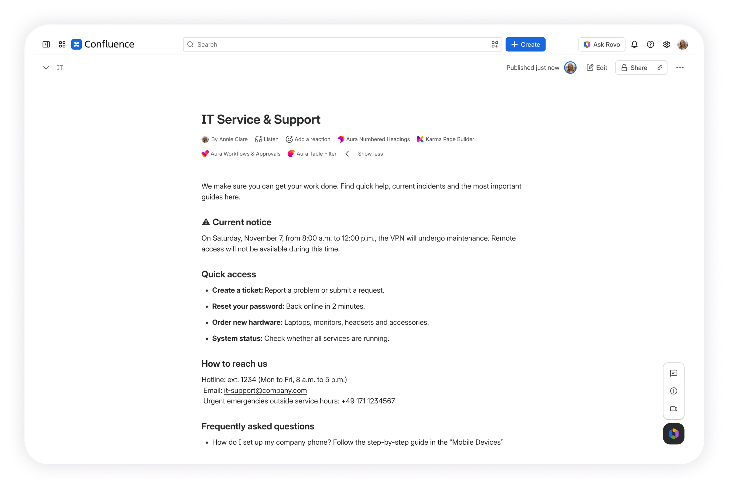 Karma in Confluence
