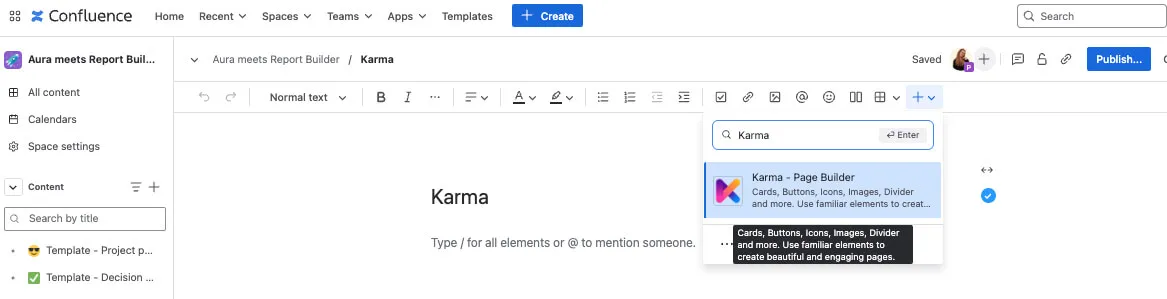 add karma project template
