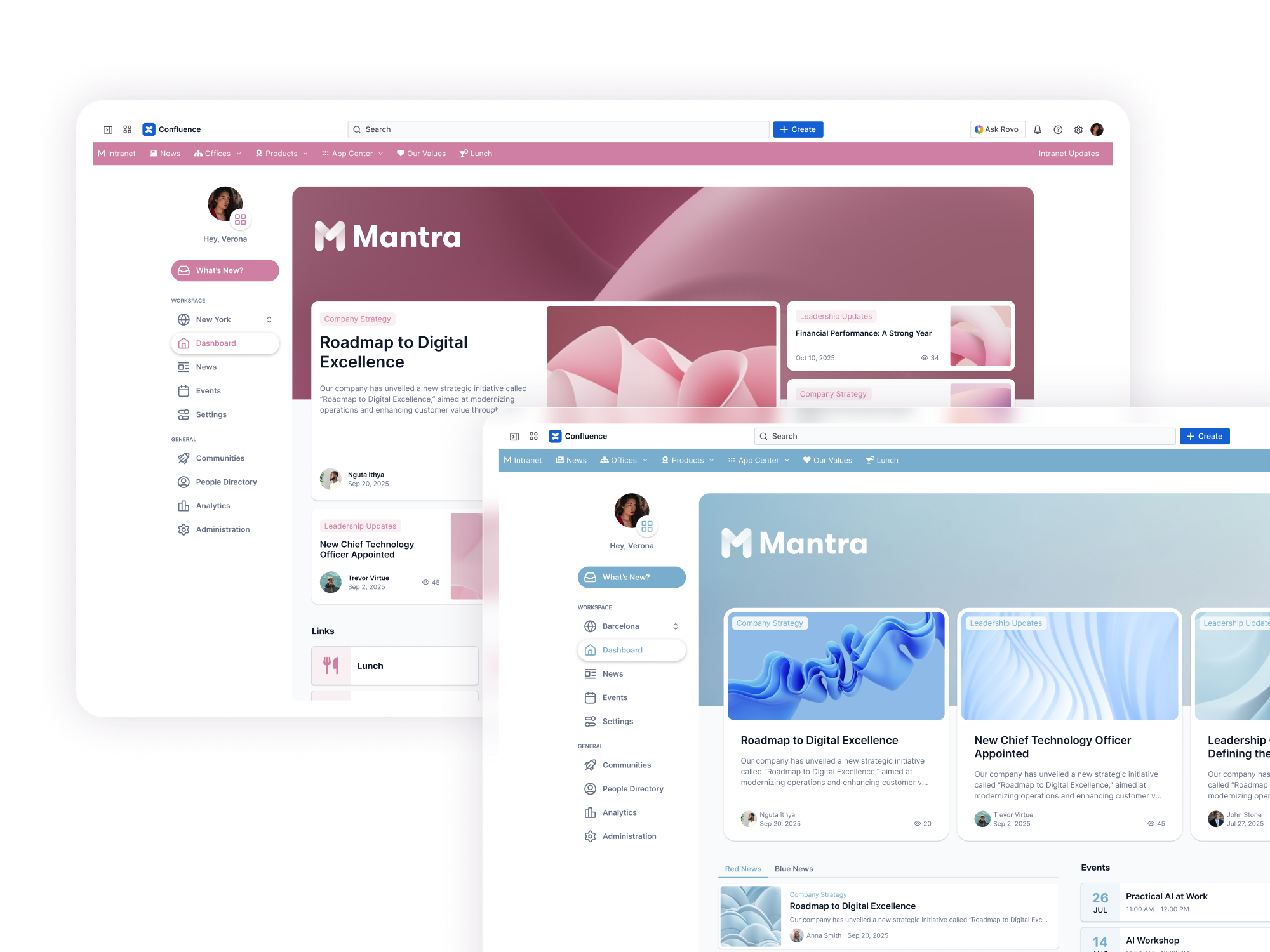 Custom branding and navigation