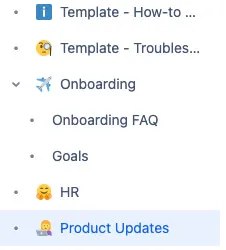 page tree confluence