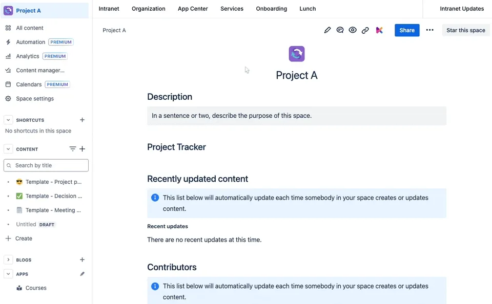 project planning template